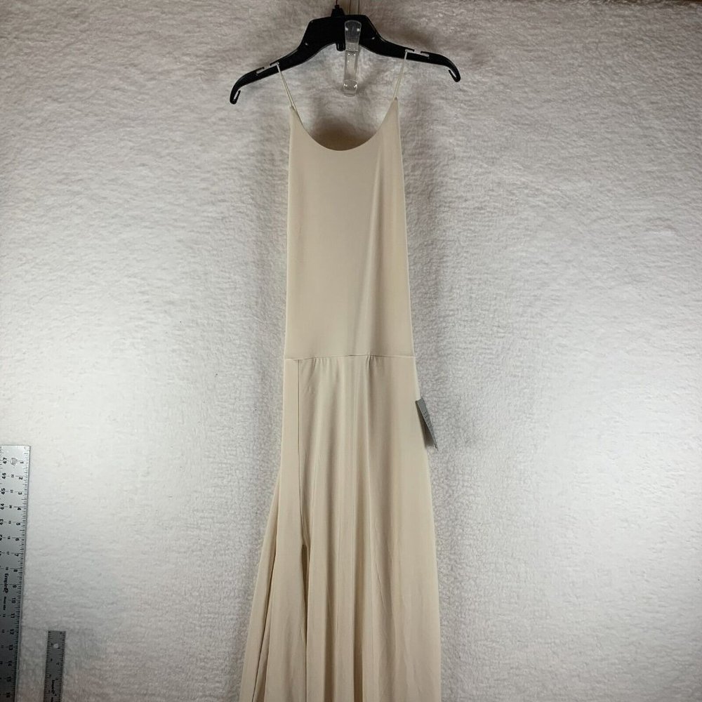 Love‎ By Design Slinky Maxi Dress Womens M Nude Scoop Neck Pullover Stretch 6376